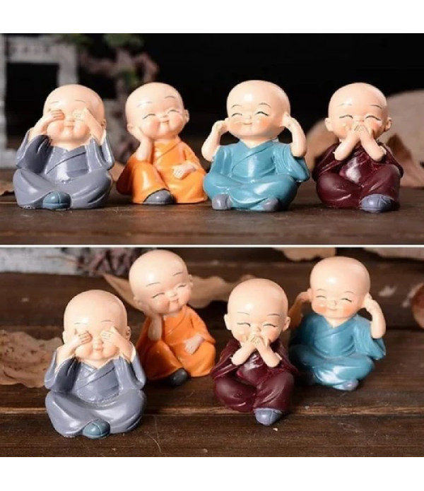 SET OF 4 BUDDHA MONK