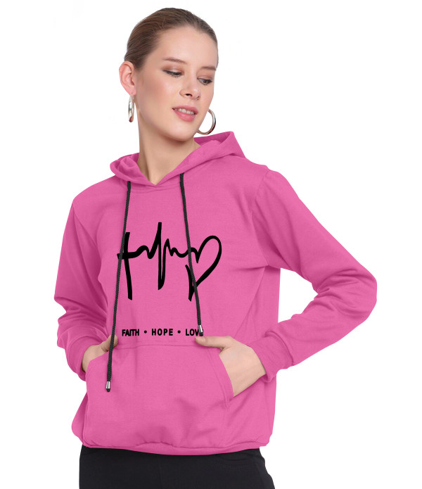 WOMEN'S Trendy Latest Girl's Pink Hoodie...