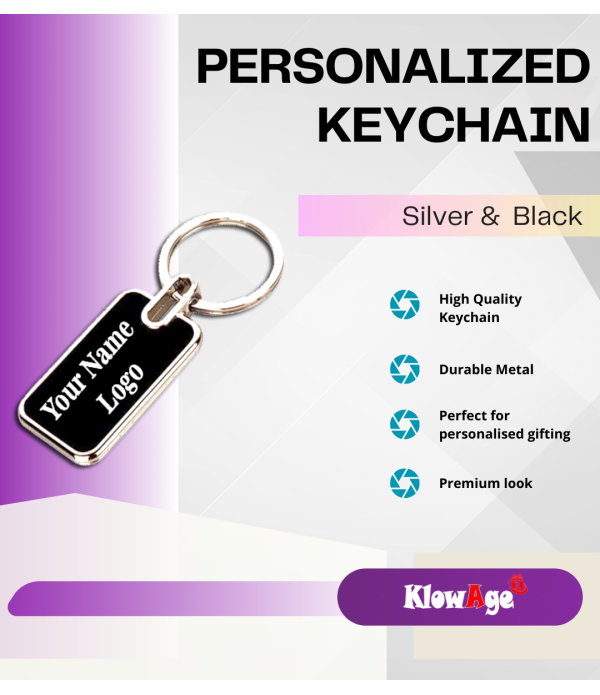 A Metal Persoanlized Keychain, Name Keychain With Hotel & Room Number, For Apartments