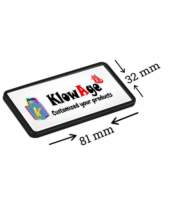 Z Company Logo / Name Colour Tag Badges – Personalized Identification | Name Plate for Suits,Shirt T-Shirt use in Business, School,office, hotel,restaurant (W 3.1 Inch x H 1.5 Inches)
