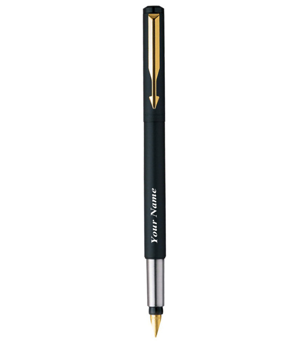 PARKER VECTOR MATTE BLACK FOUNTAIN PEN WITH GOLD TRIM
