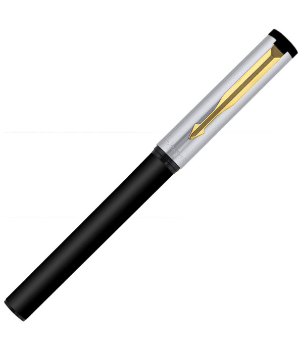 PARKER SILVER BETA PREMIUM FOUNTAIN PEN WITH GOLD TRIM