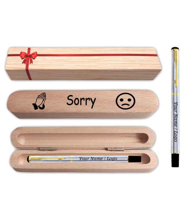 Personalized Silver Gold Trim Ball Pen w...