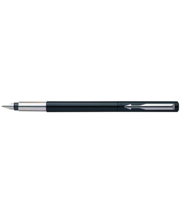 PARKER VECTOR STANDARD BLACK FOUNTAIN PEN WITH STAINLESS STEEL TRIM PARKER VECTOR STANDARD BLACK FOUNTAIN PEN WITH STAINLESS STEEL TRIM