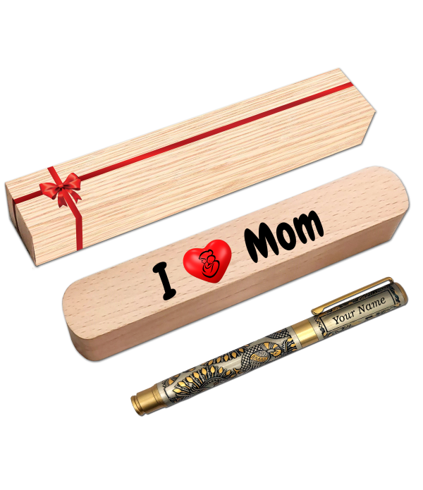 Personalized Engraved Pen With Peacock D...