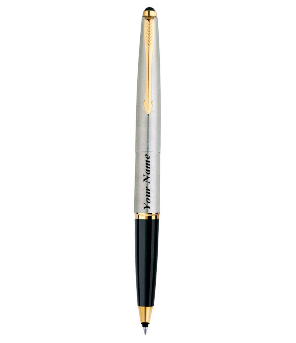PARKER GALAXY STAINLESS STEEL ROLLER BALL PEN WITH GOLD TRIM PARKER GALAXY STAINLESS STEEL ROLLER BALL PEN WITH GOLD TRIM
