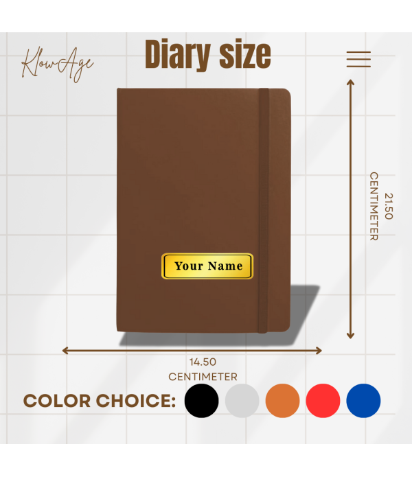 Personalized Brown Diary With Name on Diary | Best Gift For Men & Women | Corporate Gift Set | Useful Gift Set For Personal & Office Use |Customized Diary