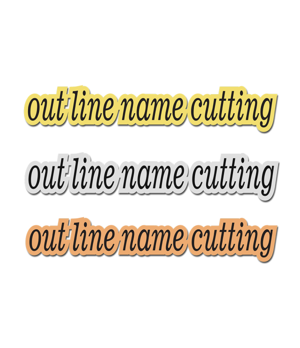 A Custom Outline Name Cutting, Personali...