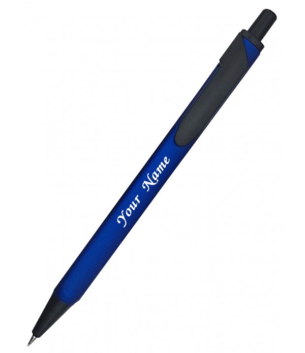 KlowAge Engraved Your Name on Pen Personalized Pen Saint Triangle Navy Blue Ball Pen with Gift Bag Customized For Men and Women | Teachers | Weddings | Corporate | Employee Gifting