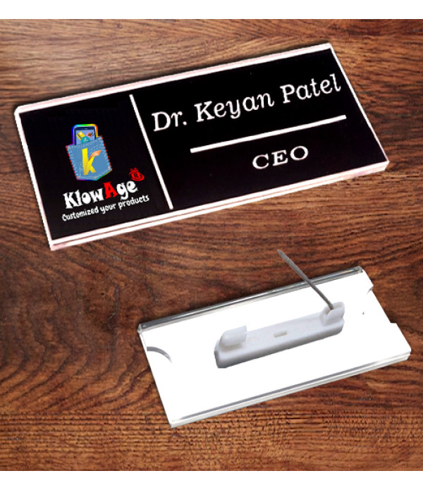 Custom Flexible Name Tag Name Badges – Personalized Identification | Name Plate for Suits,Shirt T-Shirt Use in Business,Office, Hotel,Restaurant,Doctor (Name Tag Badges-Pin)