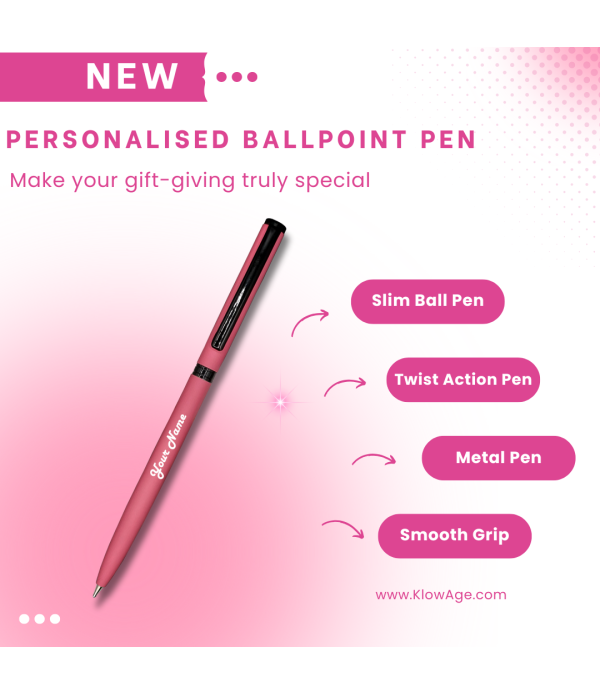 Best Personalized Gift Set with Pink Pen and Black Keychain.Girl.woman gift set