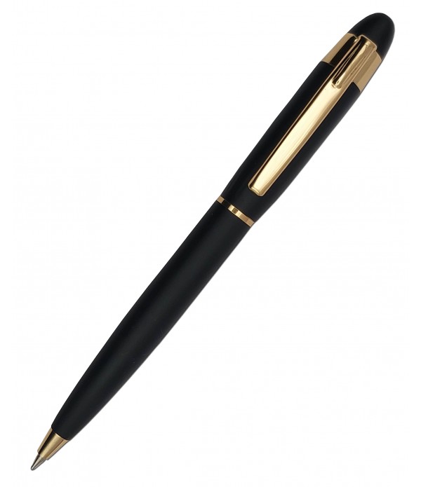 KlowAge Saint Matte Black Gold Trim Ball Pen with engraving Thanks Dad Gift Pen Box