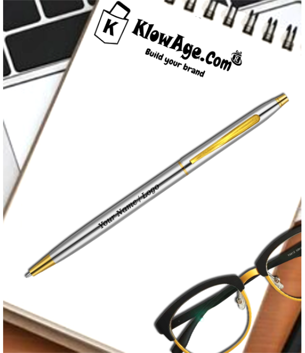 A Personalized Slim Metal Ballpoint Pen,...