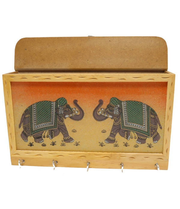 WOODEN KEY HOLDER ( L 21.50 CM X H 18.50...