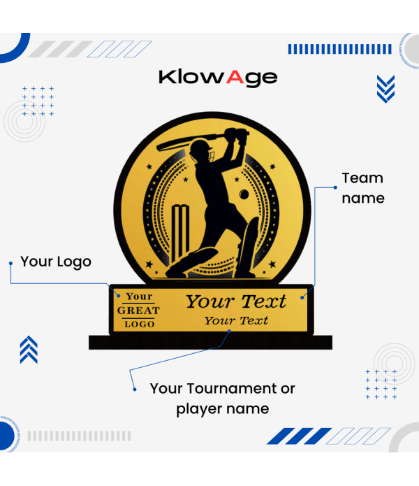 Custom Cricket Wooden & Acrylic Trophy with Batsman Silhouette, Personalized Sports Award Custom Cricket Wooden & Acrylic Trophy with Batsman Silhouette, Personalized Sports Award