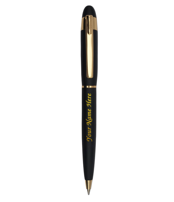 A KlowAge Matte Black customized executive pen Gifting Personalized Pen With Name Engraved Ballpoint Pen Gifting