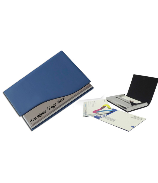 KlowAge Personalized Metal Business Card Holder with Custom Name Engraving, Professional Executive Style, Black Gift Box