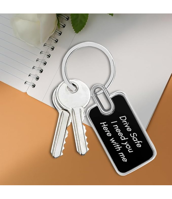 A Metal Persoanlized Keychain, Name Keychain With Hotel & Room Number, For Apartments