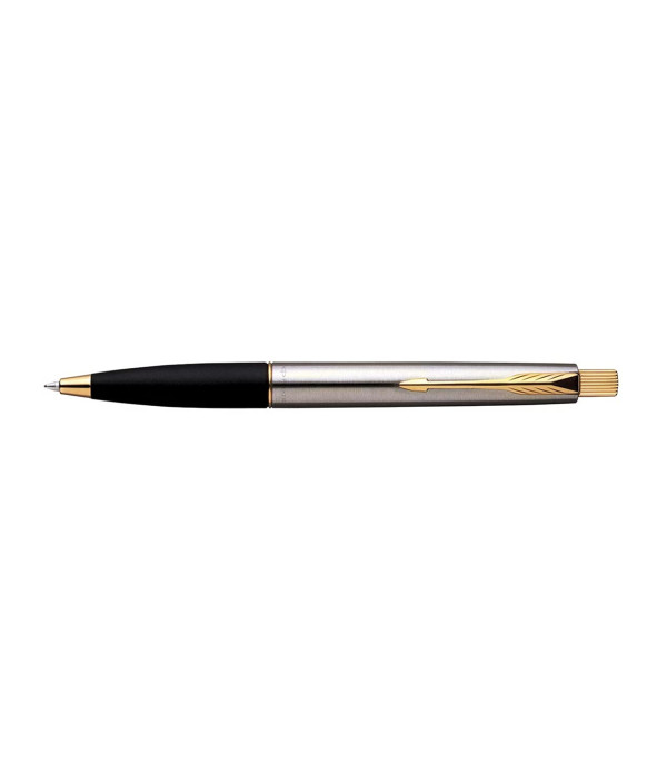 PARKER FRONTIER STAINLESS STEEL BALL PEN WITH GOLD TRIM PARKER FRONTIER STAINLESS STEEL BALL PEN WITH GOLD TRIM