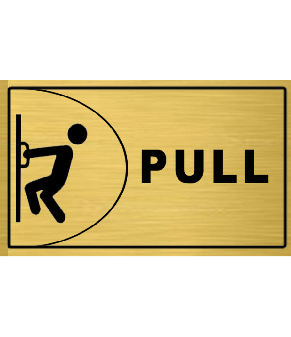 KlowAge Push Pull Self-Adhesive Golden Black High Grade Acrylic Sign Board for Business Shop Stores Cafes Shops Hospital School Office Hotel Restaurant Company Malls Bank Home