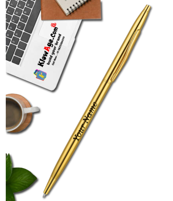 A Personalized Slim Metal Ballpoint Pen,...