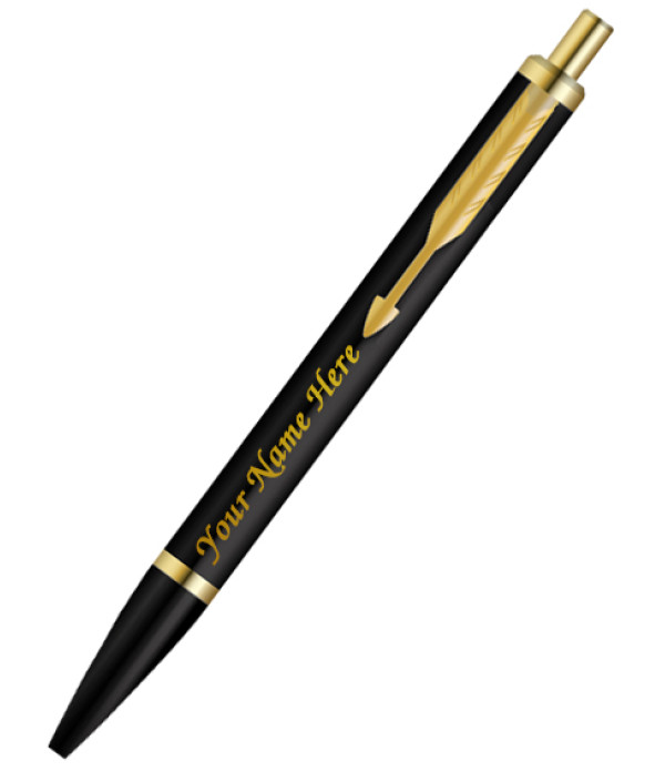 Parker Latitude Matte Black Gold Trim Ba...
