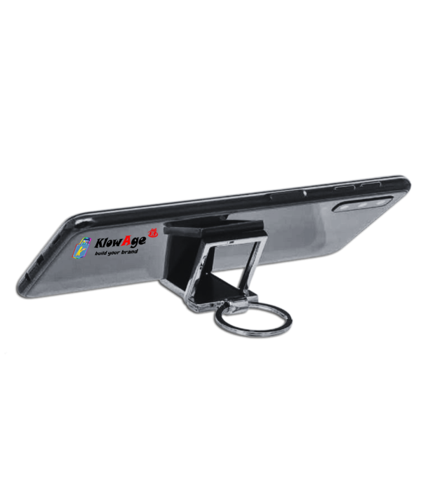 Personalized Metal Keychain with Custom Name Foldable Mobile Phone Stand | Pocket-Sized Phone Holder for Desk & Travel | Compact, Durable – Universal Support for Smartphones