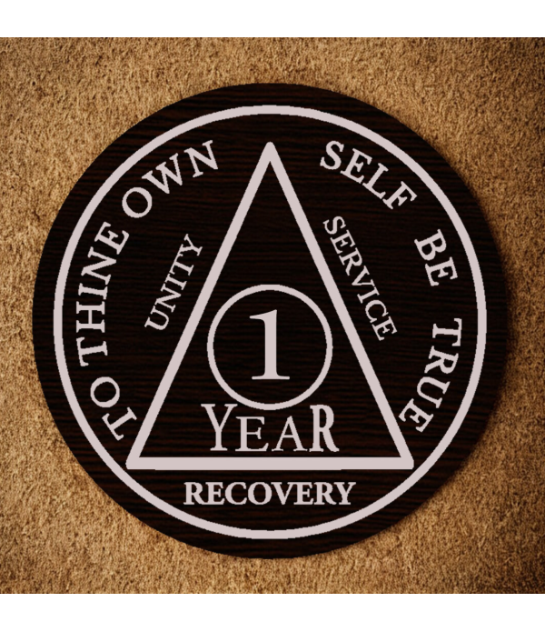 Customised Recovery Wooden Coin, Year Number Tracking, AA Sobriety Medallion Customised Recovery Wooden Coin, Year Number Tracking, AA Sobriety Medallion