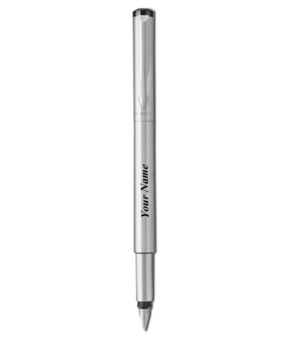 PARKER VECTOR STAINLESS STEEL FOUNTAIN PEN WITH STAINLESS STEEL TRIM