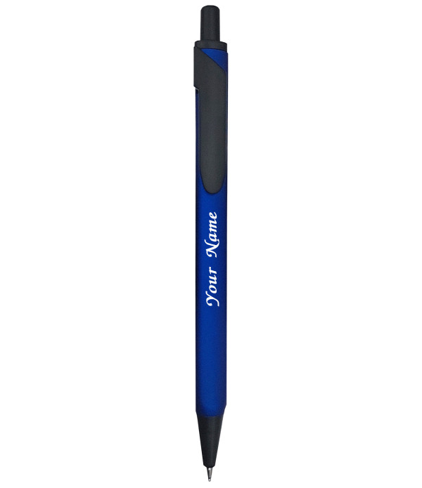 A KlowAge Engraved Your Name on Pen Personalized Pen Saint Triangle Navy Blue Ball Pen with Gift Bag Customized For Men and Women | Teachers | Weddings | Corporate | Employee Gifting