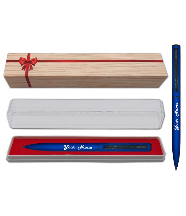 KlowAge Engraved Your Name on Pen Personalized Pen Saint Navy Blue Ball Pen with Gift Bag Customized For Men and Women | Teachers | Weddings | Corporate | Employee Gifting