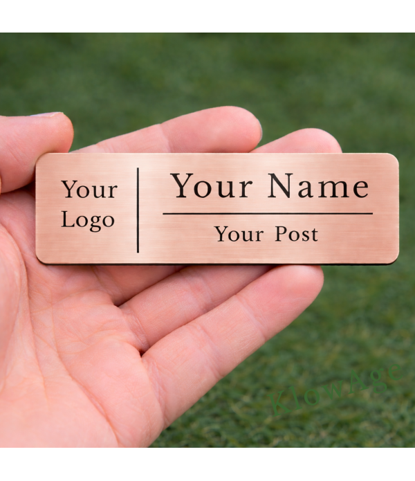 Custom Name Badge with Logo, name and Po...