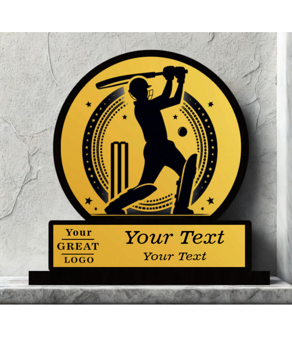 Custom Cricket Wooden & Acrylic Trop...