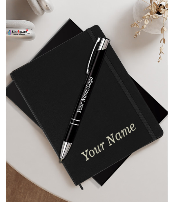 Best Personalized Black diary and Pen Gi...