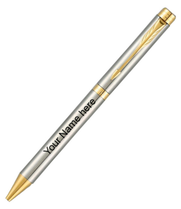 PARKER FOLIO STAINLESS STEEL BALL PEN WI...