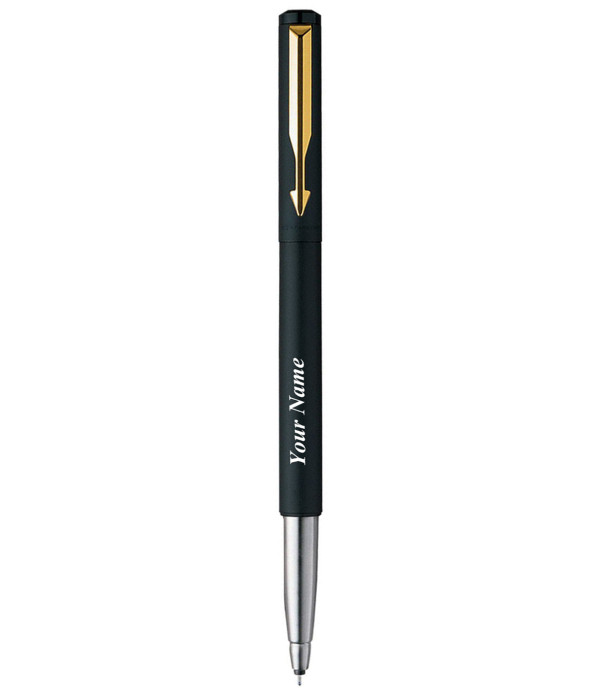 PARKER VECTOR MATTE BLACK ROLLER BALL PEN WITH GOLD TRIM PARKER VECTOR MATTE BLACK ROLLER BALL PEN WITH GOLD TRIM