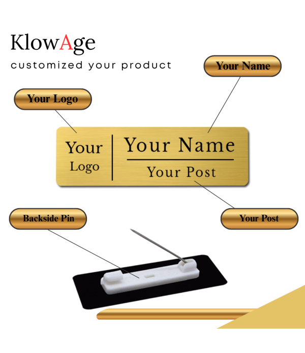 Custom Engraved Magnetic Name Tag Badges– Personalized Identification Size-7.00 Centimeters (Width)+2.50 Centimeter (Height) with High Grade Acrylic | Name Plate for Suits,Shirt T-Shirt use in Business, School,office, hotel,restaurant