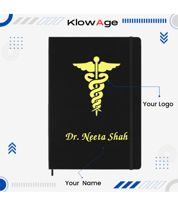 Personalized Black Diary with Custom Name and Logo, Professional Notebook Journal for Business, Office, Personal Use Personalized Black Diary with Custom Name and Logo, Professional Notebook Journal for Business, Office, Personal Use