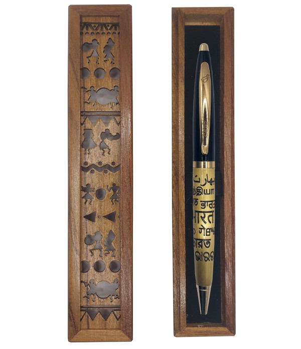 Signature Cello Bharat Heritage Blue Ball Pen|Twist Mechanism|Premium Metal Pen for Office| Engraving & Warli Art Wooden Box|Stylish Gift Christmas New Year|Rakhi|Gifts Men Women | Signature Cello Bharat Heritage Blue Ball Pen|Twist Mechanism|Premium Metal Pen for Office| Engraving & Warli Art Wooden Box|Stylish Gift Christmas New Year|Rakhi|Gifts Men Women |