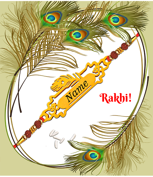 Personalised Name on more pankh Rakhi ( ...