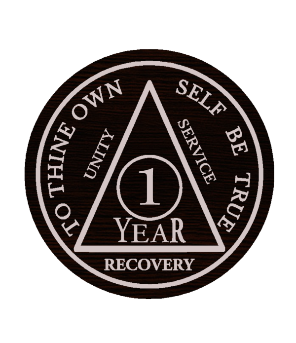 Customised Recovery Wooden Coin, Year Number Tracking, AA Sobriety Medallion Customised Recovery Wooden Coin, Year Number Tracking, AA Sobriety Medallion