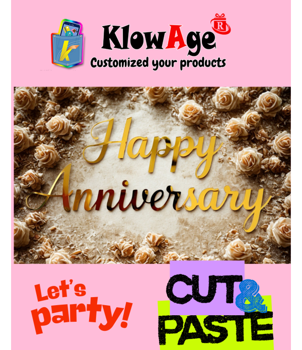 A Custom Outline Name Cutting, Personalised acrylic Name Plate, Gold and Silver Finish, Cursive Script Style