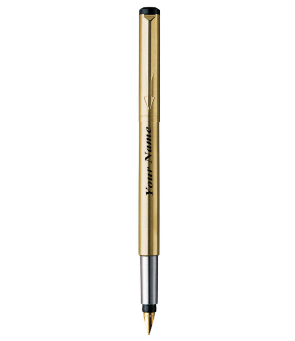PARKER VECTOR GOLD FOUNTAIN PEN WITH GOLD TRIM