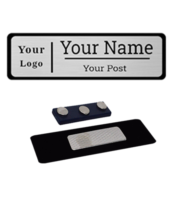 Acrylic Gold  & Black Wood Name Plate / badge for Uniform | 7.60 Centimeter x2.50 Centimeter | Laser Engraving not Remove | Name Badge for Office, School, Hospital & Hotel Staff