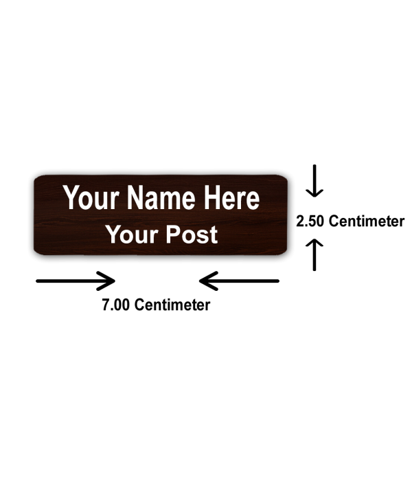 Wooden Name& Logo Tag Badges Magnet – Personalized Identification | Name Plate for Suits,Shirt T-Shirt use in Business, School,office, hotel,restaurant, Size-7.00 Centimeters (Width)+2.50 centimeter (Height)