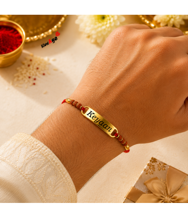Personalised Name Rakhi For Brother with...