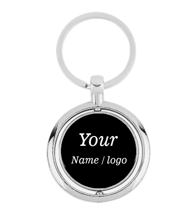 Personalized Rotating Metal Keychain, Si...