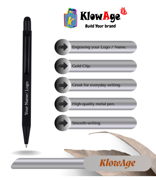A Personalized Matte Black Ballpoint Pen, Custom Name/logo Engraving Customized For Men And Women | Doctor Birthday| Weddings | Corporate gift| Employee Gifting