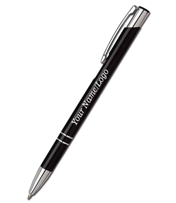 A Personalized Black Metal Ballpoint Pen...