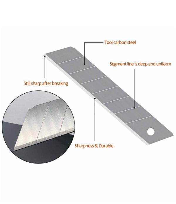 Cutter Knife 9mm Replacement Blades for Cutting Papers, Wallpapers, Cardboard, Vinyl, Tapes etc